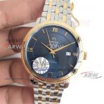 Perfect Replica AAA Swiss Replica Omega De Ville Watches - Blue Roman Dial